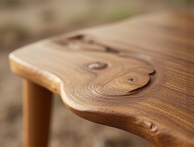 Close-up of sustainable materials used in furniture making